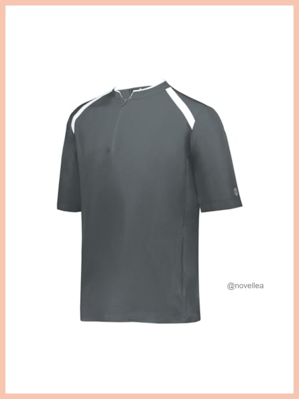 Quarter Zip Short Sleeve Pullover Jacket Stretch Mesh Athletic